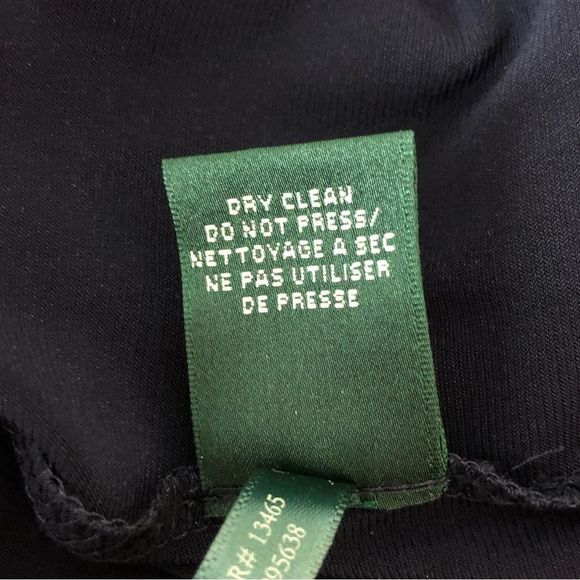 Lauren Ralph Lauren Evening Navy Sequin Trim Stretch Jersey Dress size 14 - Picture 10 of 12